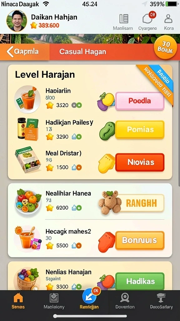 Tampilan antarmuka yang menarik dan user-friendly.