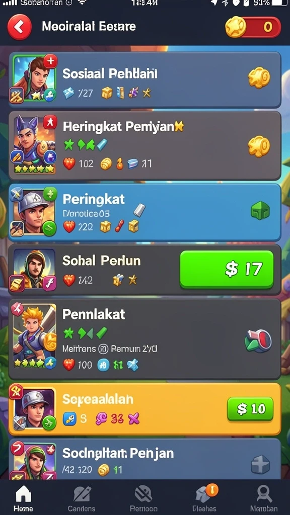 Misi menantang dengan level yang beragam.