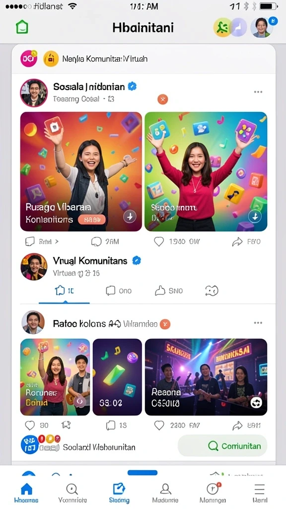 Komunitas aktif yang mendukung dan bersahabat.