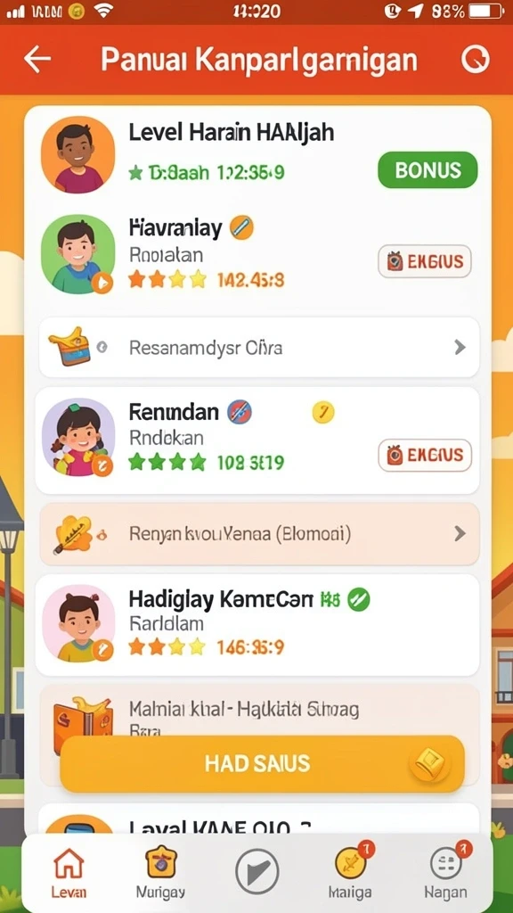 Mode permainan yang bervariasi dan seru.