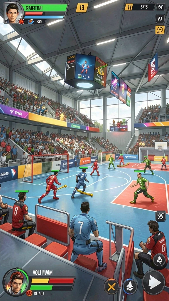 Momen pertandingan seru dalam mode multiplayer.