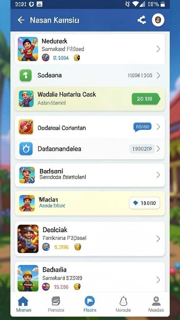 Pengguna dapat memilih berbagai mode permainan.
