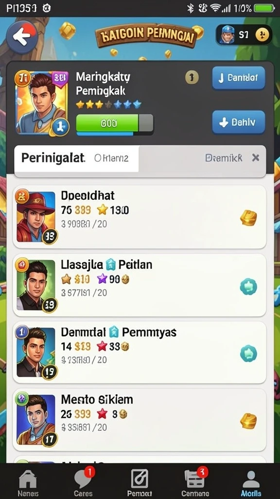 Fitur notifikasi hasil dan pengingat taruhan.