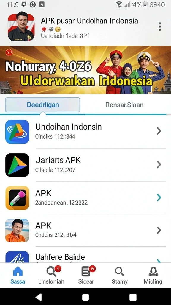 Tampilan karakter yang dapat disesuaikan dengan berbagai item.