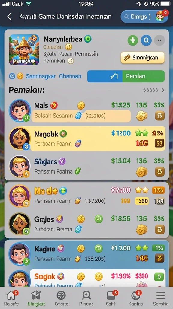 Fitur interaktif yang memungkinkan komunikasi antar pemain.