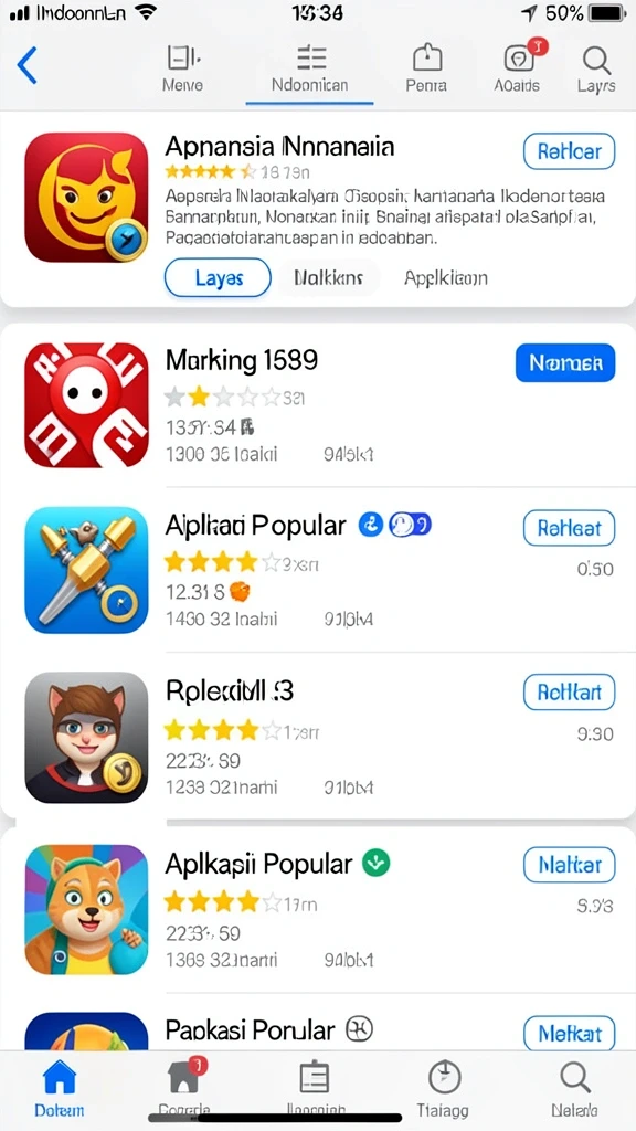 Berbagai pilihan permainan yang menantang.
