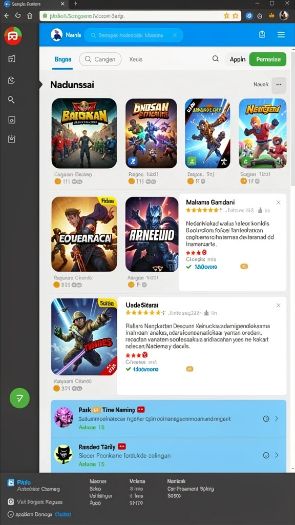 Beragam pilihan permainan yang membuat tidak bosan.